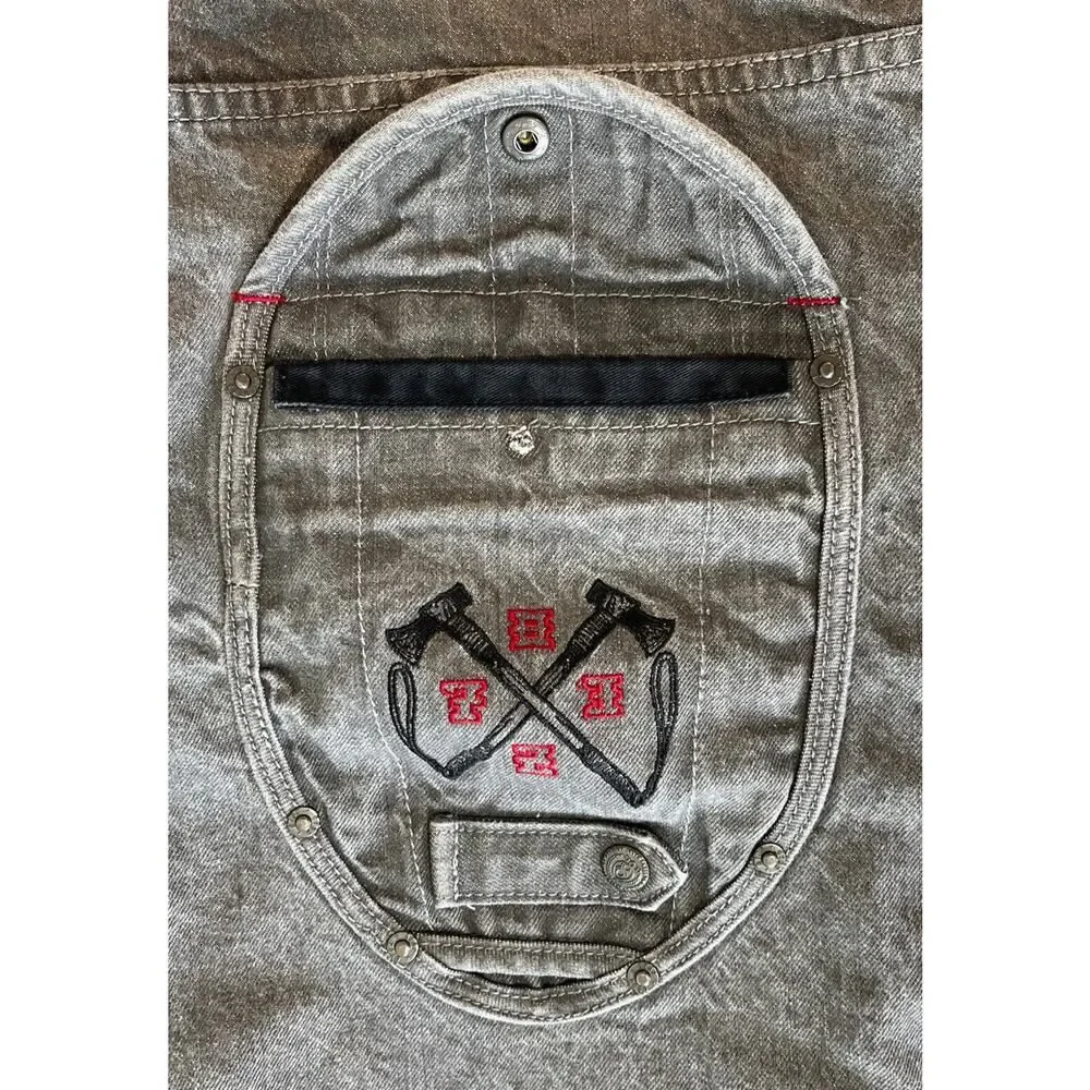 Eight 732 Jeans Mens 46x35 Relaxed Baggy Gray Heavy Denim Urban Streetwear Y2K